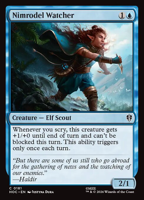 MTG Nimrodel Watcher HOC 181 Regular Nonfoil