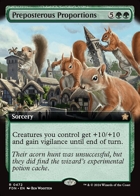 MTG Preposterous Proportions FDN 472 Extended Art Nonfoil