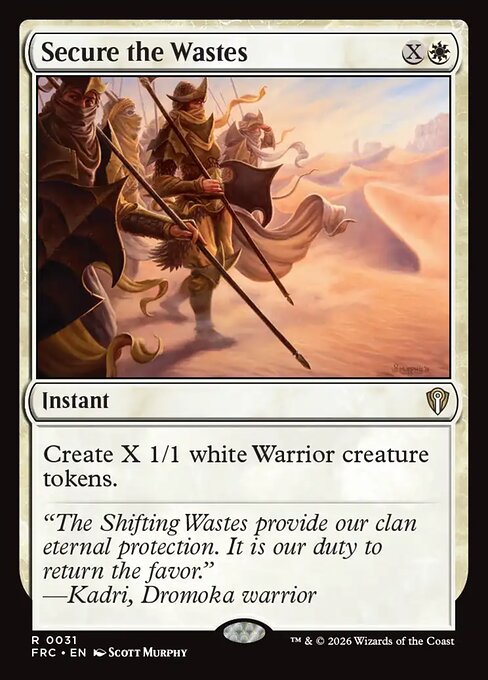 MTG Secure the Wastes FRC 031 Standard Nonfoil front