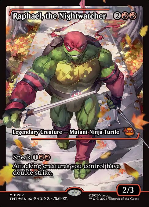 MTG Raphael, the Nightwatcher TMT 287 Japan Showcase Foil