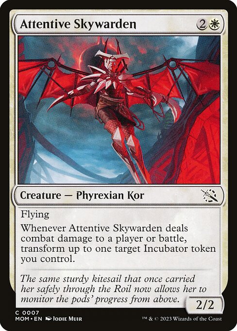 MTG Attentive Skywarden MOM 007 Regular Foil