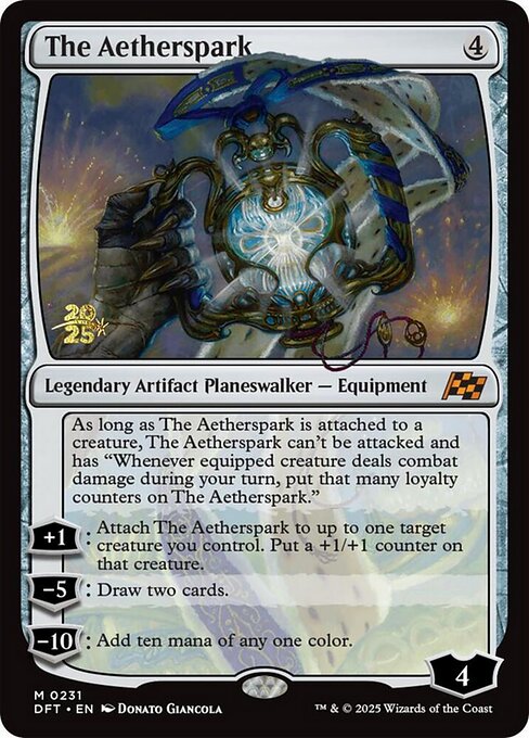 MTG The Aetherspark PDFT 231s Prerelease Foil
