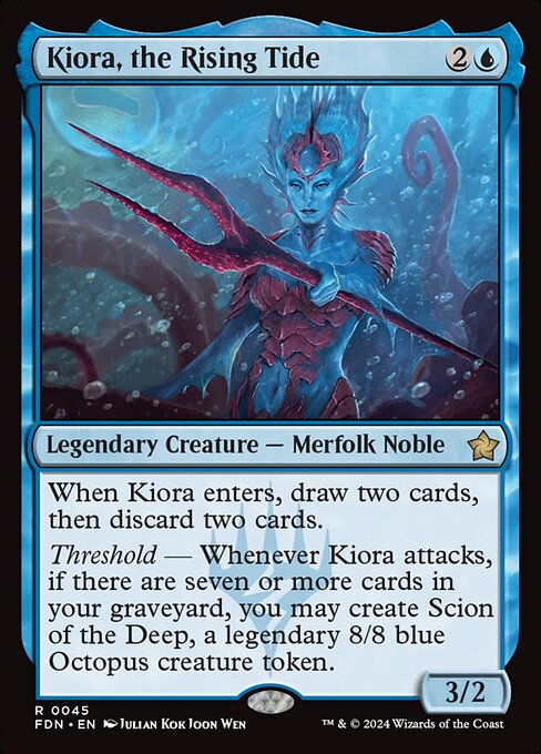 MTG Kiora, the Rising Tide FDN 045 Regular Nonfoil