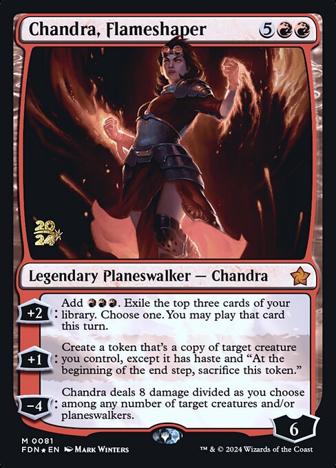 MTG Chandra, Flameshaper PFDN 081s Prerelease Foil