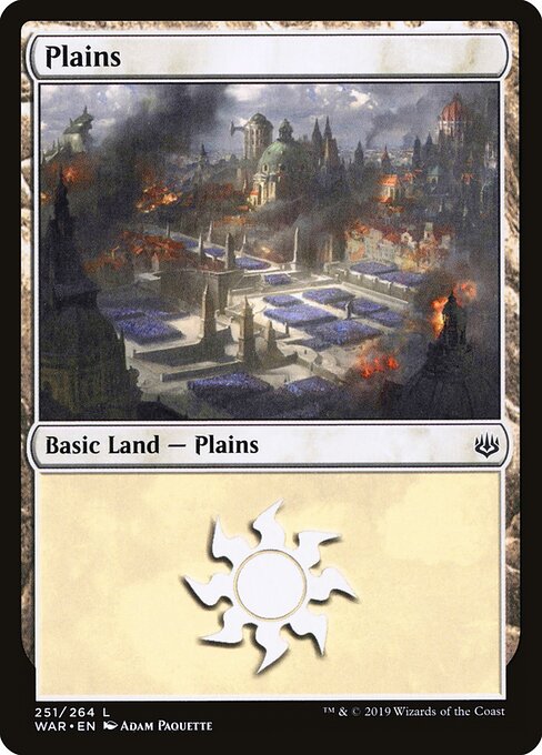 MTG Plains WAR 251 Standard Foil front