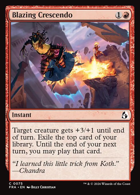 MTG Blazing Crescendo FRA 075 Standard Nonfoil front