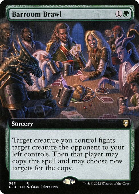 MTG Barroom Brawl CLB 587 Extended Art Foil