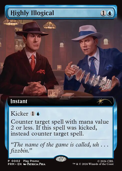 MTG Highly Illogical PW26 017 Extended Art WPN Play Promo Nonfoil