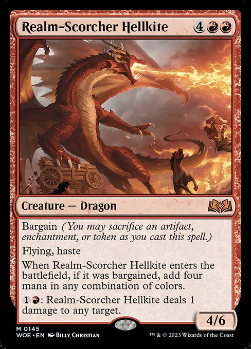 MTG Realm-Scorcher Hellkite WOE 145 Regular Foil
