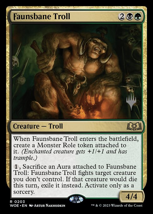 MTG Faunsbane Troll PWOE 203p Promo Pack Nonfoil