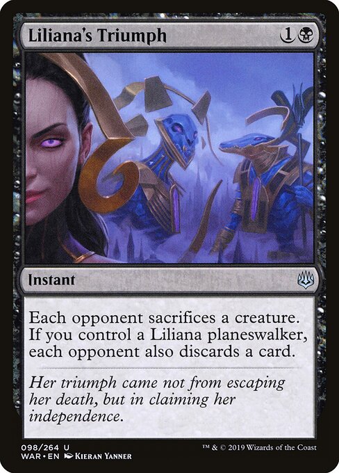 MTG Liliana's Triumph WAR 098 Standard Foil front
