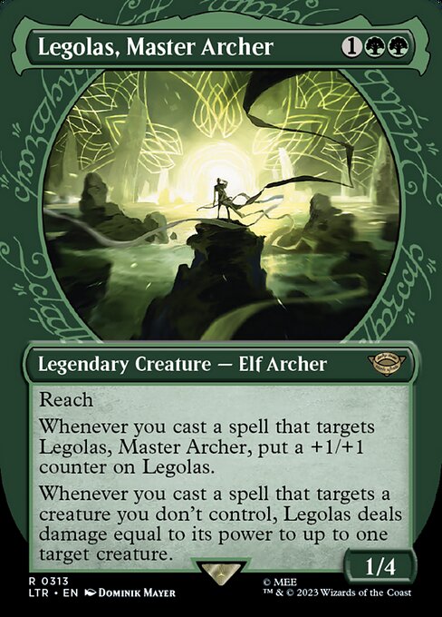 MTG Legolas, Master Archer LTR 313 Showcase Ring Foil