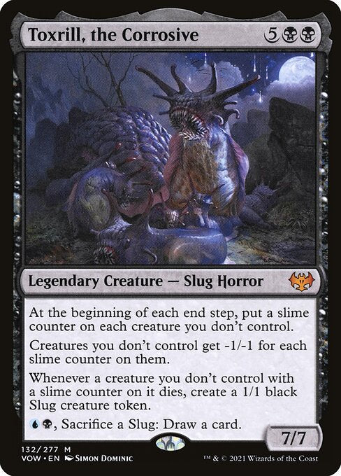 MTG Toxrill, the Corrosive VOW 132 Standard Foil front