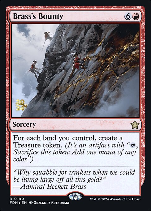 MTG Brass's Bounty PFDN 190s Prerelease Foil
