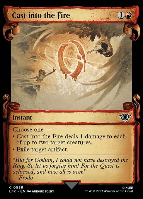 MTG Cast into the Fire LTR 569 Showcase Scrolls of Middle-earth Nonfoil
