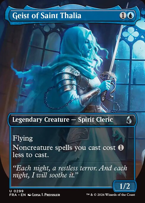 MTG Geist of Saint Thalia FRA 299 Borderless Echoed Pairs Nonfoil front