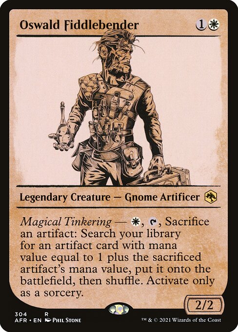 MTG Oswald Fiddlebender AFR 304 Rulebook Showcase Foil