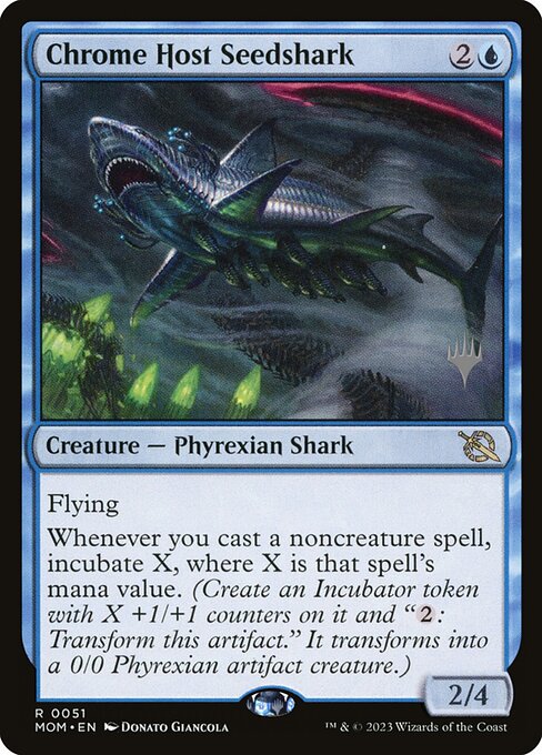 MTG Chrome Host Seedshark PMOM 051p Promo Pack Nonfoil