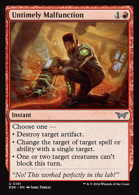 MTG Untimely Malfunction DSK 161 Regular Foil