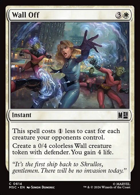 MTG Wall Off MSC 614 Regular Nonfoil