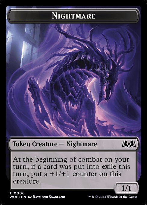 MTG Nightmare Token WOE 006 Token Foil