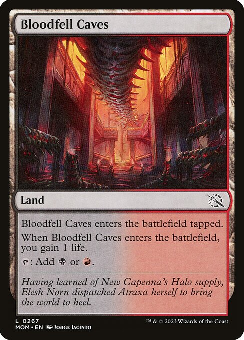 MTG Bloodfell Caves MOM 267 Regular Nonfoil