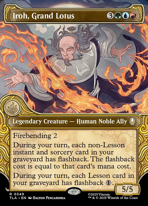 MTG Iroh, Grand Lotus TLA 349 Borderless Battle Pose Foil