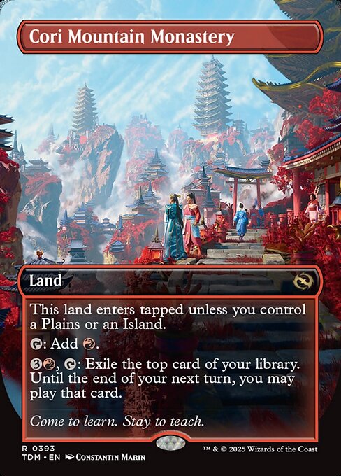 MTG Cori Mountain Monastery TDM 393 Borderless Nonfoil