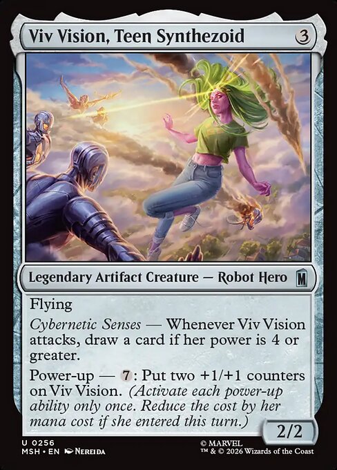 MTG Viv Vision, Teen Synthezoid MSH 256 Regular Foil