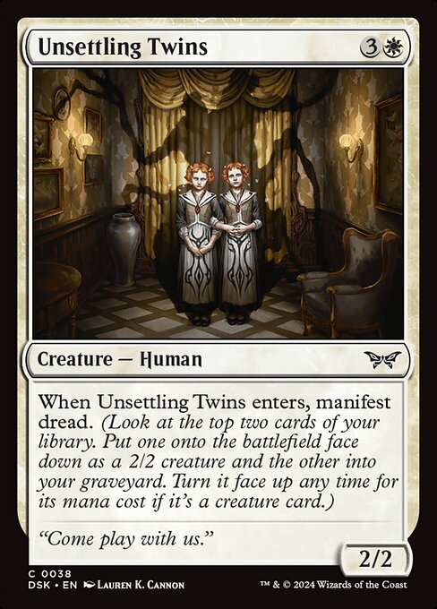 MTG Unsettling Twins DSK 038 Regular Nonfoil