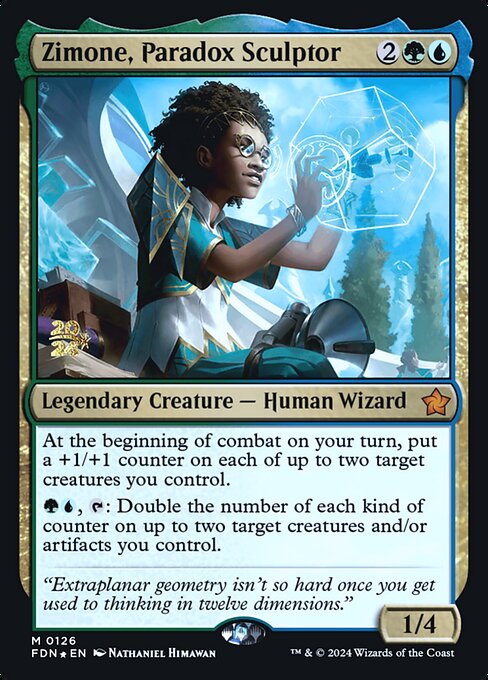 MTG Zimone, Paradox Sculptor PFDN 126s Prerelease Foil