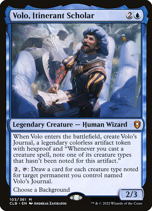 MTG Volo, Itinerant Scholar CLB 103 Regular Nonfoil