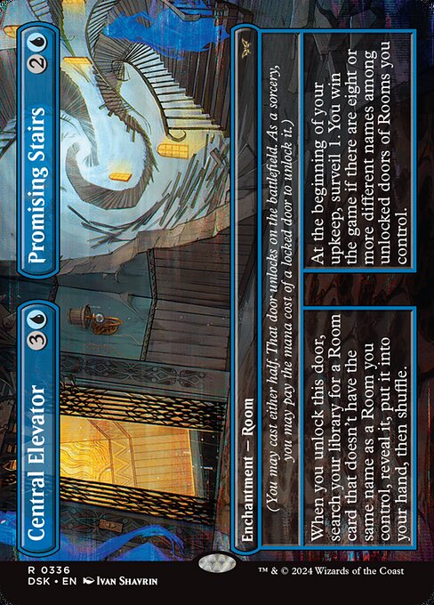 MTG Central Elevator // Promising Stairs DSK 336 Borderless Nonfoil