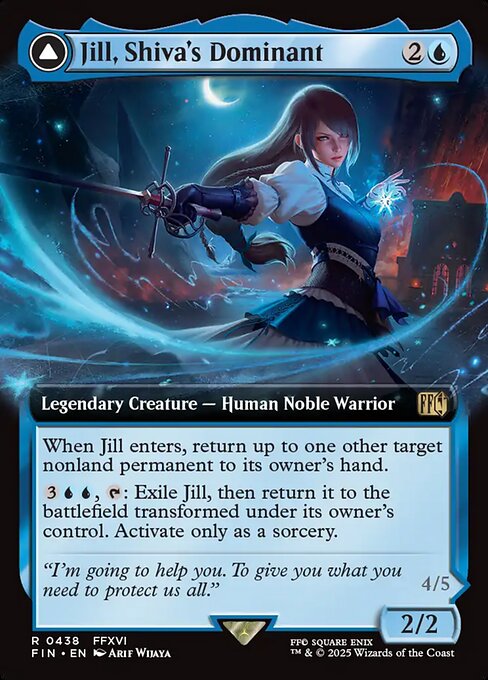 MTG Jill, Shiva's Dominant // Shiva, Warden of Ice FIN 438 Extended Art Nonfoil
