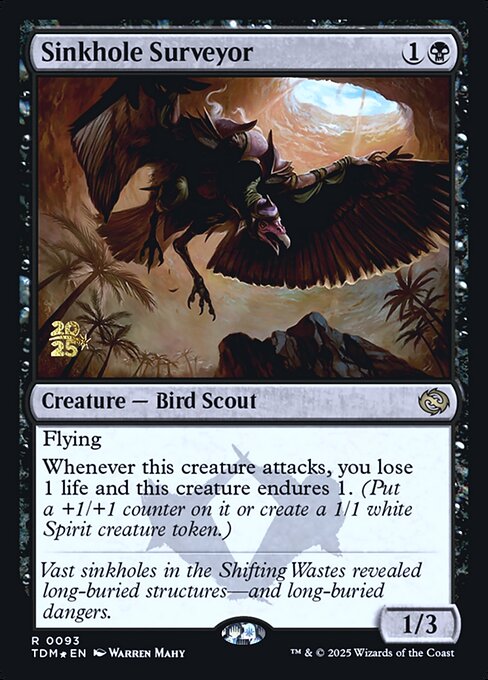 MTG Sinkhole Surveyor PTDM 093s Prerelease Foil