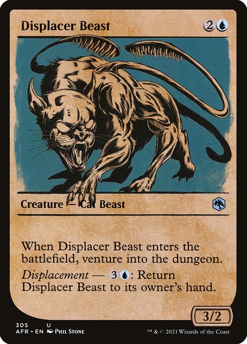 MTG Displacer Beast AFR 305 Rulebook Showcase Nonfoil