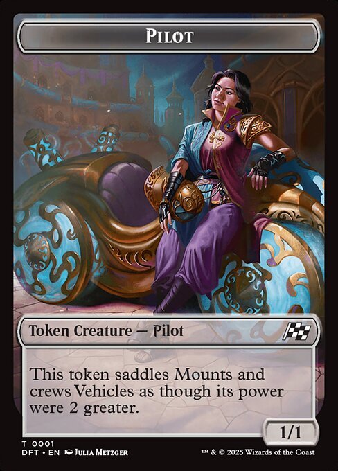 MTG Pilot Token DFT 001 Token Nonfoil