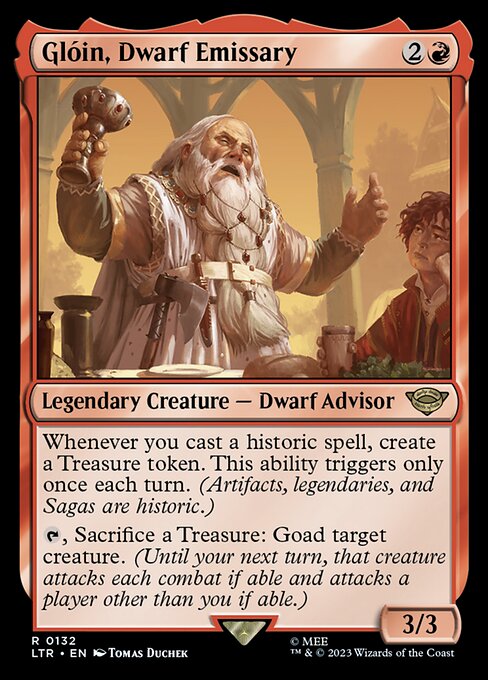 MTG Glóin, Dwarf Emissary LTR 132 Regular Nonfoil