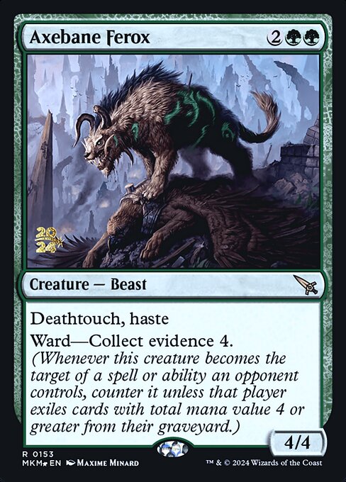 MTG Axebane Ferox PMKM 153s Prerelease Foil