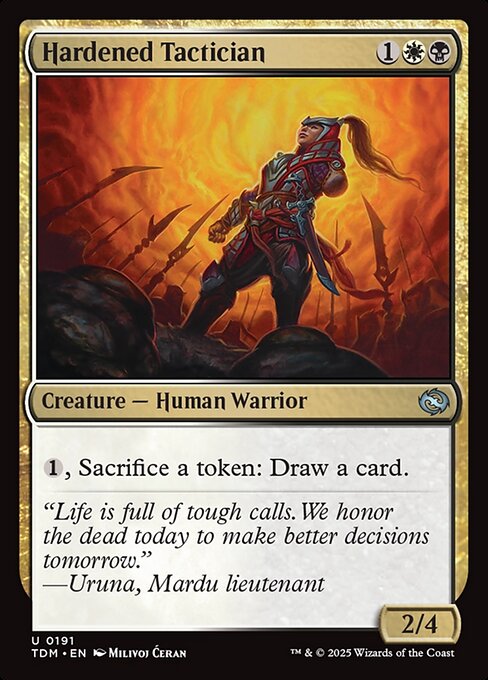 MTG Hardened Tactician TDM 191 Regular Foil