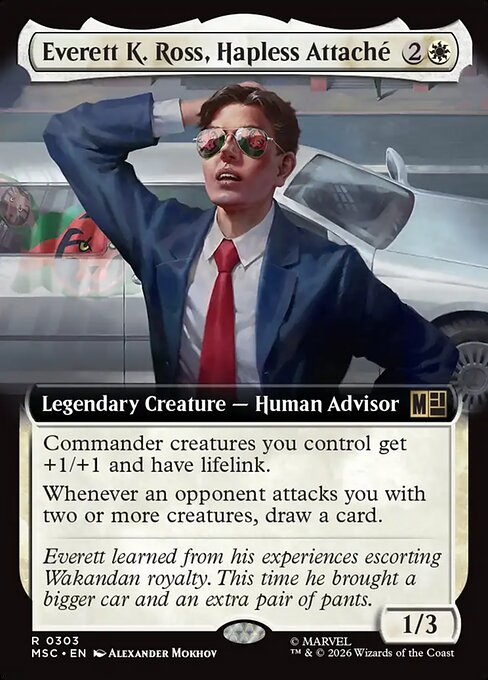 MTG Everett K. Ross, Hapless Attaché MSC 303 Extended Art Nonfoil