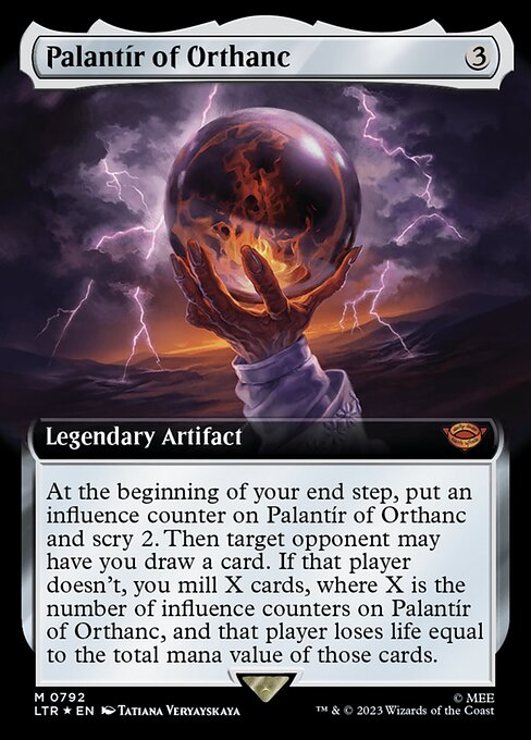 MTG Palantír of Orthanc LTR 792 Extended Art Surge Foil