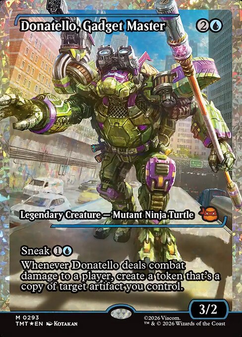 MTG Donatello, Gadget Master TMT 293 Japan Showcase Fracture Foil