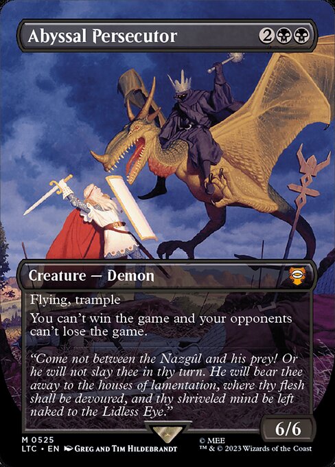 MTG Abyssal Persecutor LTC 525 Showcase Ring Nonfoil