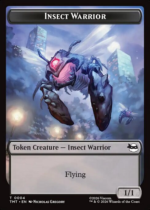 MTG Insect Warrior Token TMT 004 Token Foil