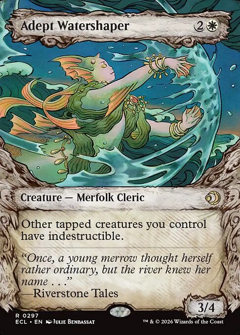 MTG Adept Watershaper ECL 297 Borderless Foil