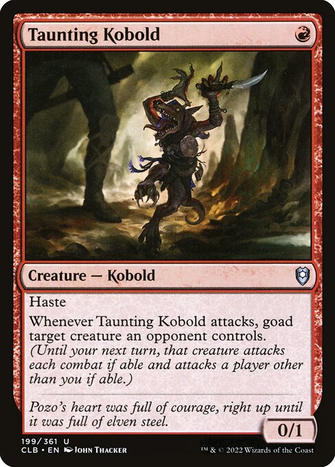 MTG Taunting Kobold CLB 199 Regular Foil