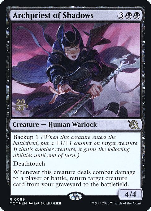 MTG Archpriest of Shadows PMOM 089s Prerelease Foil