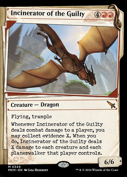 MTG Incinerator of the Guilty MKM 349 Showcase Dossier Foil