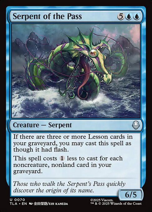 MTG Serpent of the Pass TLA 070 Regular Nonfoil